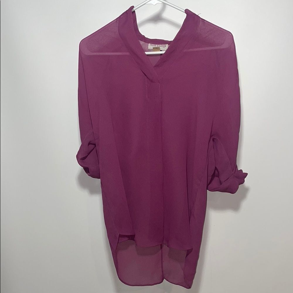 Vintage purple blouse sheer